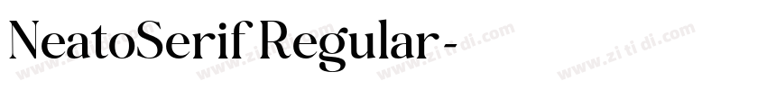 NeatoSerif Regular字体转换